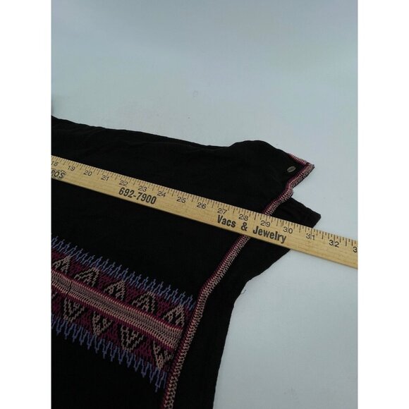 O'Neill Womens XS Beach Swimsuit Cover Up Boho Style Black Embroidery Surf Dress - Picture 9 of 12